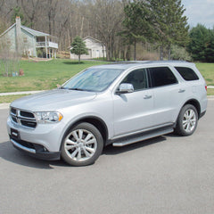 AeroTread 5" x 73" Polished Stainless Running Boards, Select Dodge Durango - Black Patch Performance - ARIE2051031