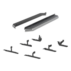 AeroTread 5" x 67" Polished Stainless Running Boards, Select Equinox, Terrain - Black Patch Performance - ARIE2051033