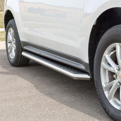 AeroTread 5" x 67" Polished Stainless Running Boards, Select Equinox, Terrain - Black Patch Performance - ARIE2051033