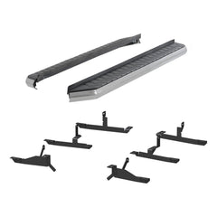 AeroTread 5" x 73" Polished Stainless Running Boards, Select Acadia, XT5 - Black Patch Performance - ARIE2051035