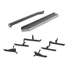 AeroTread 5" x 73" Polished Stainless Running Boards, Select Acadia, XT5 - Black Patch Performance - ARIE2051035