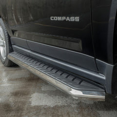 AeroTread 5" x 67" Polished Stainless Running Boards (No Brackets) - Black Patch Performance - ARIE2051867