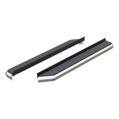 AeroTread 5" x 73" Polished Stainless Running Boards (No Brackets) - Black Patch Performance - ARIE2051873