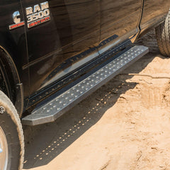 ARIES 2055536 RidgeStep 6-1/2" x 91" Steel Running Boards, Select Dodge, Ram 1500, 2500, 3500 - Black Patch Performance - ARIE2055536