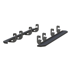 ARIES 2055541 RidgeStep 6-1/2" x 91" Black Steel Running Boards, Select Silverado, Sierra Crew - Black Patch Performance - ARIE2055541