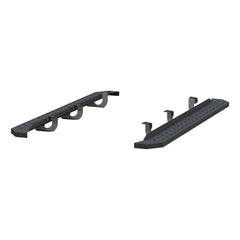 ARIES 2055554 RidgeStep 6-1/2" x 75" Black Steel Running Boards, Select Ford Explorer - Black Patch Performance - ARIE2055554