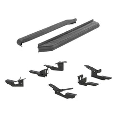 AeroTread 5" x 76" Black Stainless Running Boards, Select Ford Explorer - Black Patch Performance - ARIE2061003