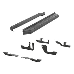 AeroTread 5" x 76" Black Stainless Running Boards, Select Traverse, Acadia - Black Patch Performance - ARIE2061020