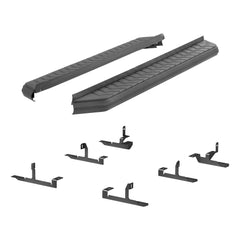 AeroTread 5" x 76" Black Stainless Running Boards, Select Enclave, Traverse - Black Patch Performance - ARIE2061030