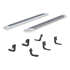 AdvantEDGE 5-1/2" x 85" Chrome Aluminum Side Bars, Select Ram 1500 to 5500 - Black Patch Performance - ARIE2555006