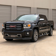 ARIES 2558011 AscentStep 5-1/2" x 91" Black Steel Running Boards, Select Silverado, Sierra - Black Patch Performance - ARIE2558011
