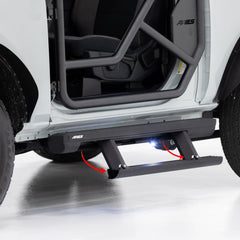 ActionTrac 48.75" Powered Running Boards, Select Ford Bronco 2-Door - Black Patch Performance - ARIE3034472