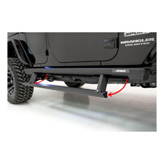 ActionTrac 69.6" Powered Running Boards, Select Colorado, Canyon, Ext. Cab - Black Patch Performance - ARIE3046504