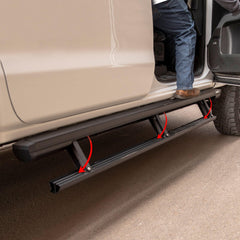 ActionTrac 83.6" Powered Running Boards, Select Ford Ranger - Black Patch Performance - ARIE3047923