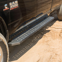 ARIES 2055550 RidgeStep 6-1/2" x 75" Black Steel Running Boards, Select Ram 1500 - Body from Black Patch Performance