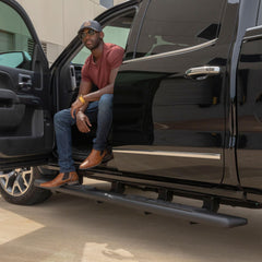 ARIES 2558047 AscentStep 5-1/2" x 91" Black Steel Running Boards, Select Chevrolet, GMC - Body from Black Patch Performance