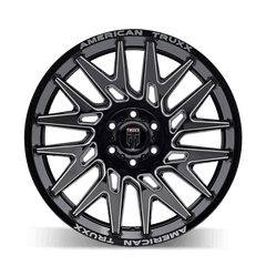 22x12 AT EVOLUTION 8x170 Offset ( - 44) Center Bore (125.2) Style #AT1919 | AT1919 - 22270BM - Black Patch Performance - ATAT191922270BM