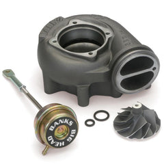 Turbo upgrade Kit, Quick Turbo System - Big-Head Wastegate, Compressor Wheel, Quick-Turbo for 1999.5-2003 Ford F250/F350 7.3L Power Stroke - Black Patch Performance - BANK24458