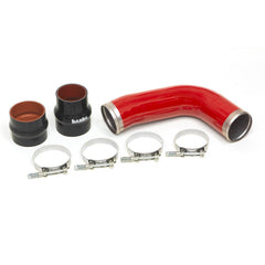 Boost Tube Upgrade Kit, Red powder-coated (Driver, Cold Side only) for 2010-2012 Ram 2500/3500 6.7L Cummins - Black Patch Performance - BANK25997