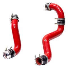 Boost Tube Upgrade Kit, Red powder-coated (Set) for 2017-2019 Chevy/GMC 2500/3500 6.6L Duramax, L5P - Black Patch Performance - BANK25999