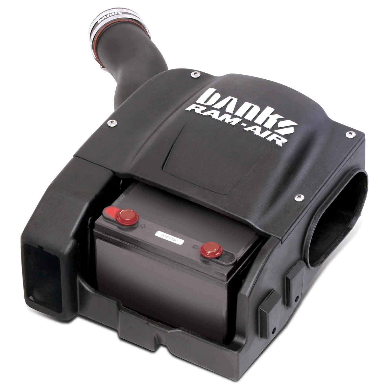 Banks Ram-Air, Oiled Filter, Cold Air Intake System for 1999-2003 Ford F250/F350 7.3L Power Stroke - Black Patch Performance - BANK42210
