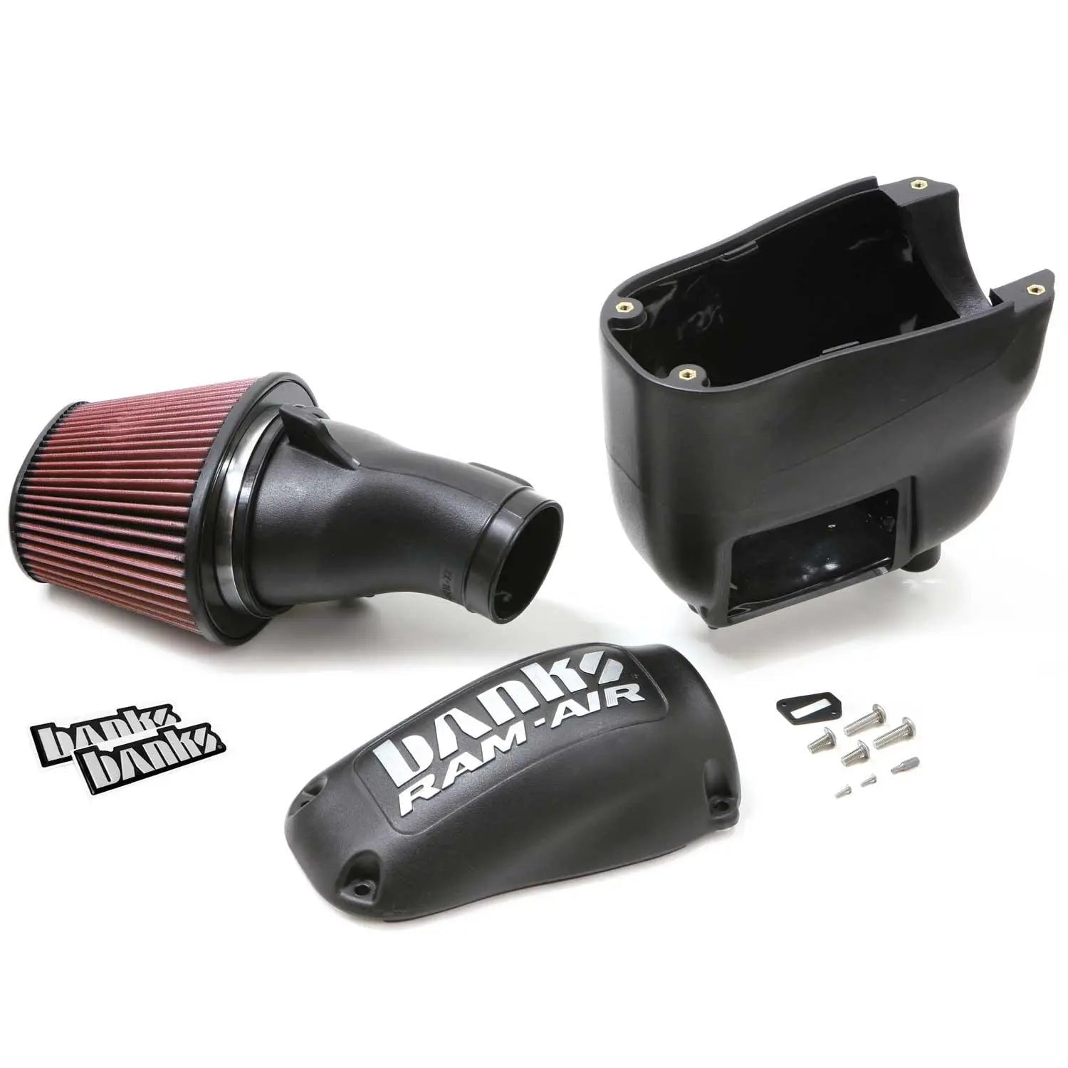 Banks Ram-Air, Oiled Filter, Cold Air Intake System for 2011-2016 Ford F250/F350/F450 6.7L Power Stroke - Black Patch Performance - BANK42215