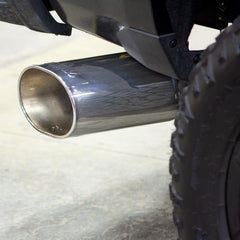 Monster Exhaust System, 5-inch Single Exit, Chrome SideKick Tip for 2017-2019 Chevy/GMC 2500/3500 6.6L Duramax, L5P DCSB, DCLB, CCSB, CCLB including Dually Models. - Black Patch Performance - BANK48996