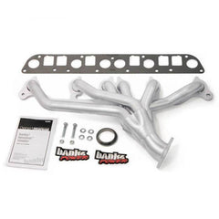 Exhaust Header System, Revolver Exhaust Header with hardware for 1991-1999 Jeep Wrangler 4.0L, 1991-1998 Cherokee - Black Patch Performance - BANK51327