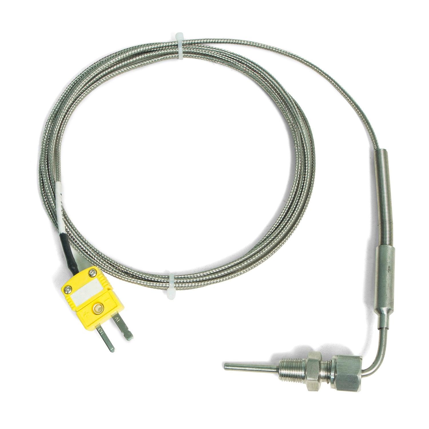Thermocouple, 0-1650 deg F range, K type, Grounded Tip, INCONEL, 1/8 NPT compression fitting for iDash 1.8 DataMonster and Super Gauge - Black Patch Performance - BANK63064