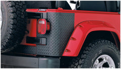 Bushwacker 14001 Black Trail Armor Rear Corners for 1997-2006 Jeep Wrangler 2-Door works with Pocket Style Flares, Pair - Black Patch Performance - BUSH14001