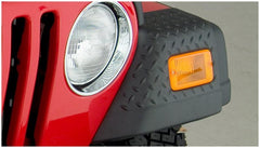 Bushwacker 14007 Black Trail Armor Front Corners for 1997-2006 Jeep Wrangler, Pair - Black Patch Performance - BUSH14007