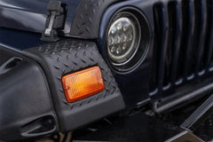 Bushwacker 14007 Black Trail Armor Front Corners for 1997-2006 Jeep Wrangler, Pair - Black Patch Performance - BUSH14007