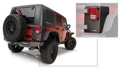 Bushwacker 14010 Black Trail Armor Rear Corners for 2007-2018 Jeep Wrangler JK Unlimited 4-Door, Pair - Black Patch Performance - BUSH14010