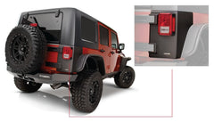Bushwacker 14010 Black Trail Armor Rear Corners for 2007-2018 Jeep Wrangler JK Unlimited 4-Door, Pair - Black Patch Performance - BUSH14010