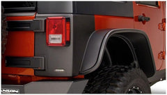 Bushwacker 14010 Black Trail Armor Rear Corners for 2007-2018 Jeep Wrangler JK Unlimited 4-Door, Pair - Black Patch Performance - BUSH14010