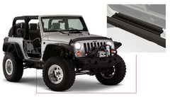 Bushwacker 14011 Black Trail Armor Rocker Panel and Sill Plate Covers for 2007-2018 Jeep Wrangler JK 2-Door, Pair - Black Patch Performance - BUSH14011