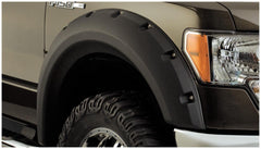 Bushwacker 20071-02 Black Max Coverage Pocket/Rivet Style Smooth Finish Front Fender Flares for 2009-2014 Ford F-150 (Excludes Raptor) - Body from Black Patch Performance