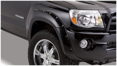 Bushwacker 31920-02 Black Pocket/Rivet Style Smooth Finish 4-Piece Fender Flare Set for 2005-2011 Toyota Tacoma w/73.5 In. Bed - Body from Black Patch Performance