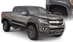 Bushwacker 40970-02 Black Pocket/Rivet Style Smooth Finish 4-Piece Fender Flare Set for 2015-2021 Chevrolet Colorado w/74 In. Bed - Body from Black Patch Performance