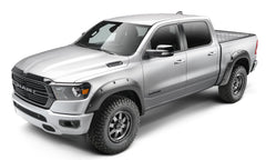 Bushwacker 50924-02 Black Pocket/Rivet Style Smooth Finish 4-Piece Fender Flare Set for 2019-2022 Ram 1500; Will not fit Rebel and TRX models - Body from Black Patch Performance