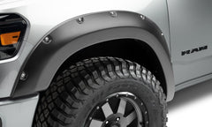Bushwacker 50924-02 Black Pocket/Rivet Style Smooth Finish 4-Piece Fender Flare Set for 2019-2022 Ram 1500; Will not fit Rebel and TRX models - Body from Black Patch Performance