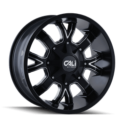 20x10 CALI OFF - ROAD DIRTY 8x6.5 8x170 Offset ( - 19) Center Bore (130.8) Style #9104 | 9104 - 2176M - Black Patch Performance - CALI91042176M