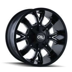 22x10 CALI OFF - ROAD DIRTY 5x5 5x5.5 Offset ( - 19) Center Bore (87) Style #9104 | 9104 - 22152M - Black Patch Performance - CALI910422152M
