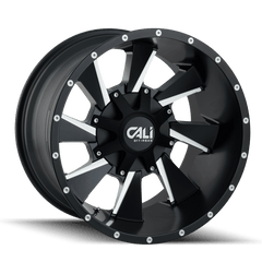 24x12 CALI OFF-ROAD DISTORTED 8x6.5 8x170 Offset (-44) Center Bore (130.8) Style 9106 | 9106-24276M - Black Patch Performance - CALI910624276M