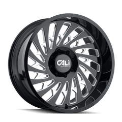 24x12 CALI OFF-ROAD SWITCHBACK 8x180 Offset (-51) Center Bore (124.1) Style 9108 | 9108-24278BM - Black Patch Performance - CALI910824278BM