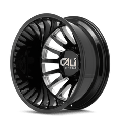 22x8.25 CALI OFF - ROAD SUMMIT DUALLY 8x6.5 Offset ( - 232) Center Bore (121.3) Style #9110D | 9110D - 22881BMR232 - Black Patch Performance - CALI9110D22881BMR232
