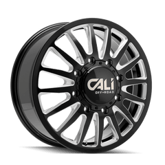 22x8.25 CALI OFF - ROAD SUMMIT DUALLY 8x6.5 Offset ( - 232) Center Bore (121.3) Style #9110D | 9110D - 22881BMR232 - Black Patch Performance - CALI9110D22881BMR232