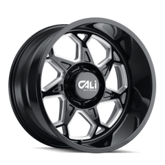 20x10 CALI OFF - ROAD SEVENFOLD 8x170 Offset ( - 25) Center Bore (130.8) Style #9111 | 9111 - 2170BM - Black Patch Performance - CALI91112170BM