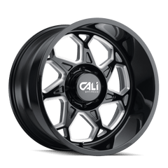 20x9 CALI OFF - ROAD SEVENFOLD 6x5.5 Offset ( - 12) Center Bore (106) Style #9111 | 9111 - 2983BM - 12 - Black Patch Performance - CALI91112983BM12
