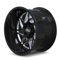 24x14 CALI OFF-ROAD GEMINI 6x5.5 Offset (-76) Center Bore (106) Style 9112 | 9112-24483BM - Black Patch Performance - CALI911224483BM